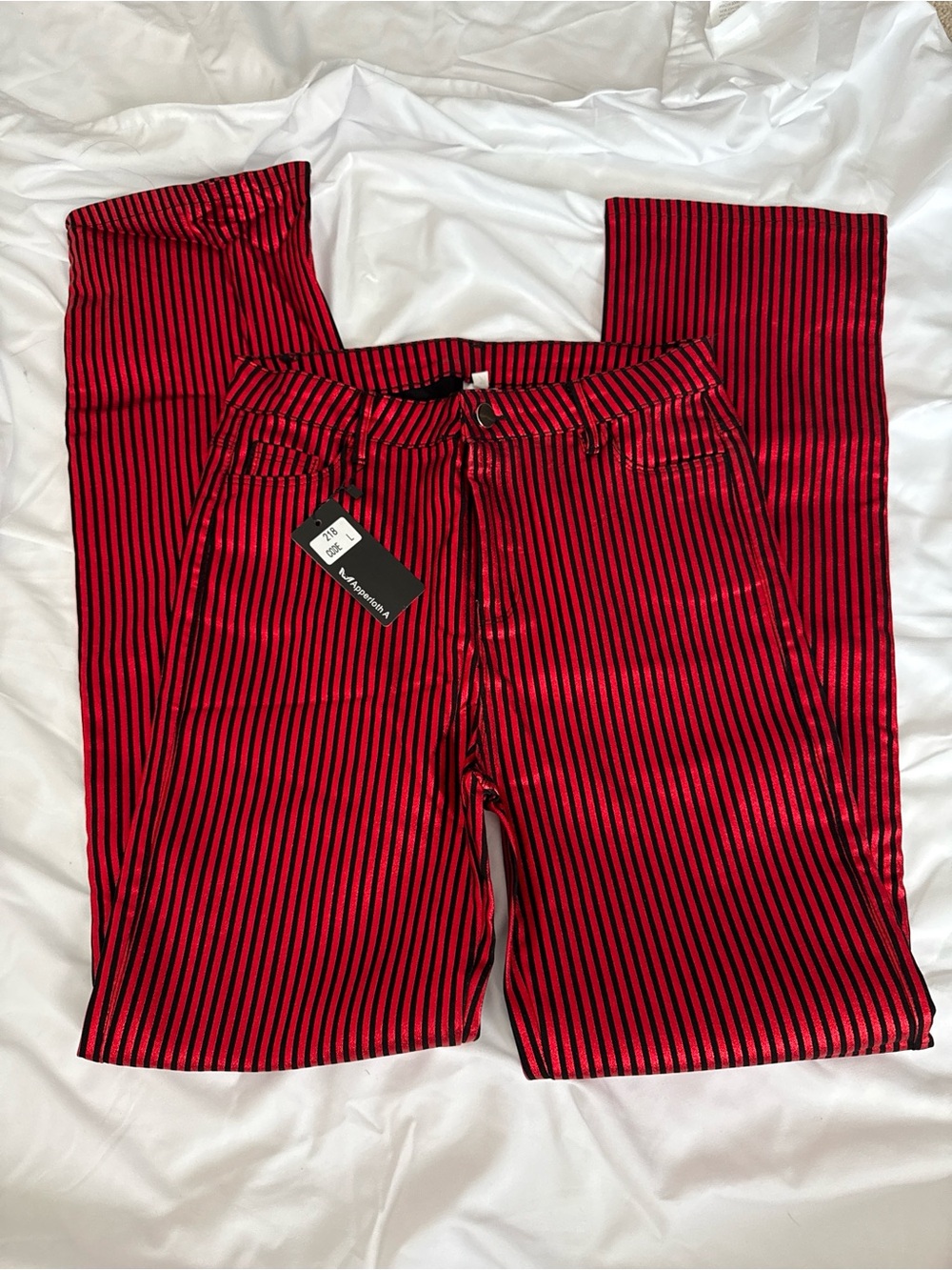 Red & Black Striped Men’s Pants